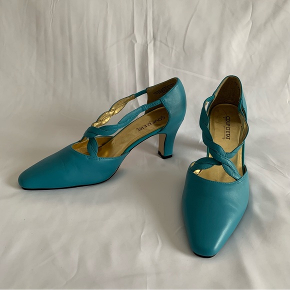 blue braided heels - Picture 1 of 7